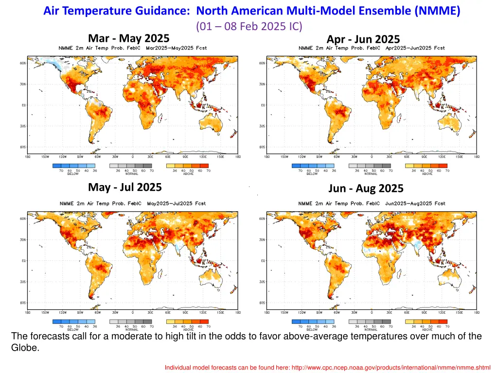 air temperature guidance north american multi