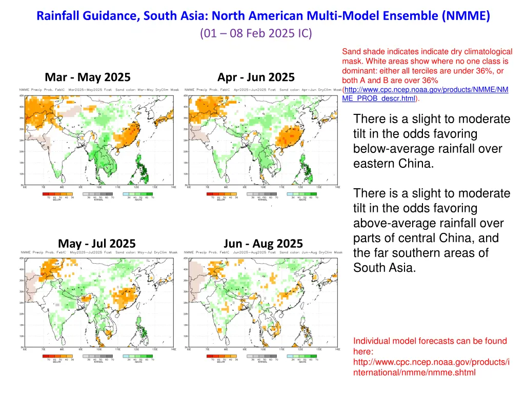 rainfall guidance south asia north american multi