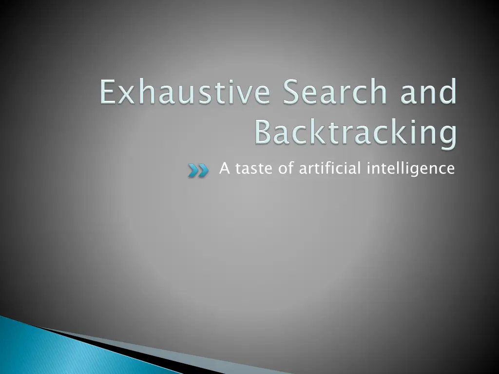 a taste of artificial intelligence