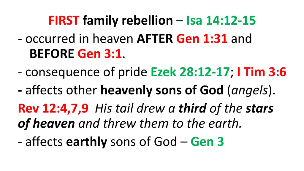first family rebellion isa 14 12 15 occurred