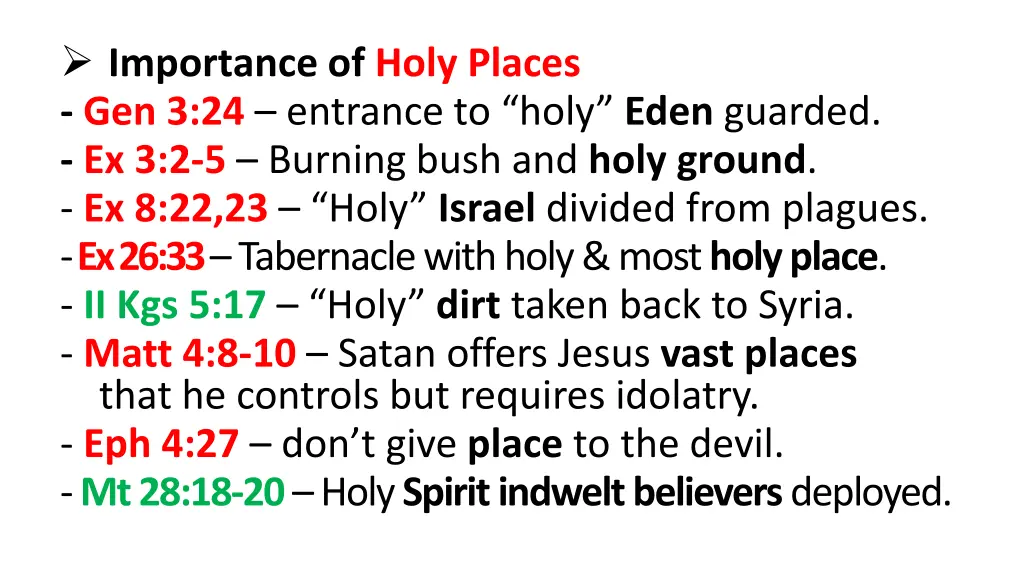 importance of holy places gen 3 24 entrance
