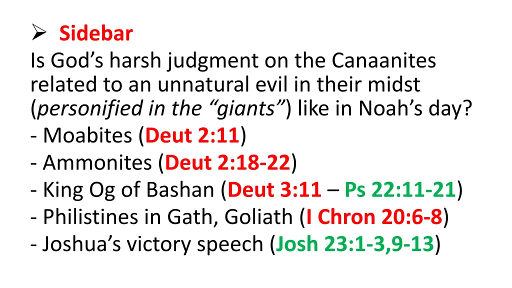 sidebar is god s harsh judgment on the canaanites