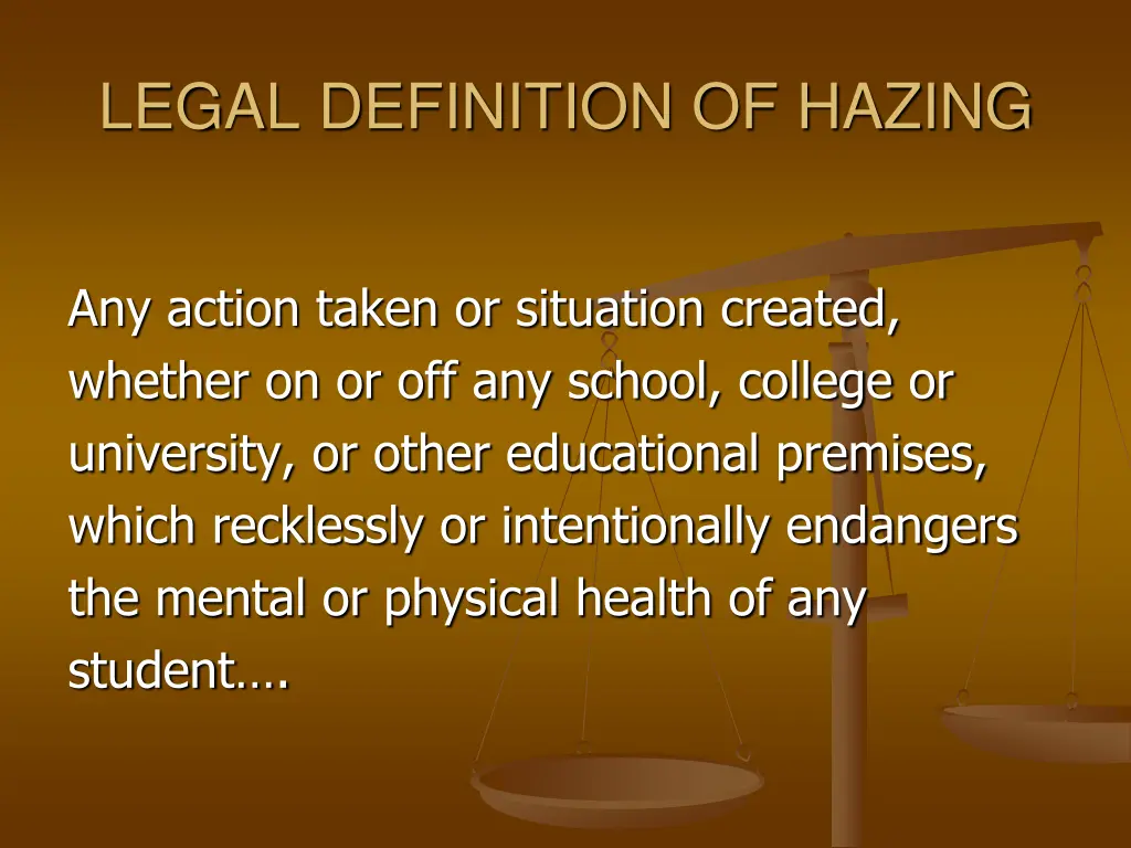 legal definition of hazing 1