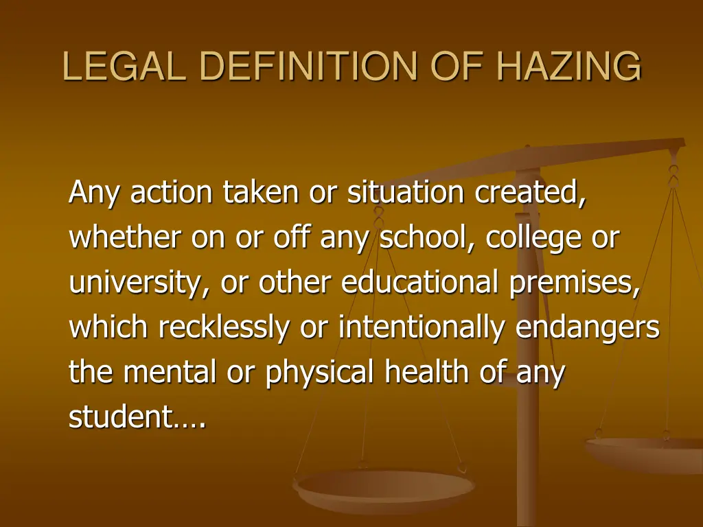 legal definition of hazing