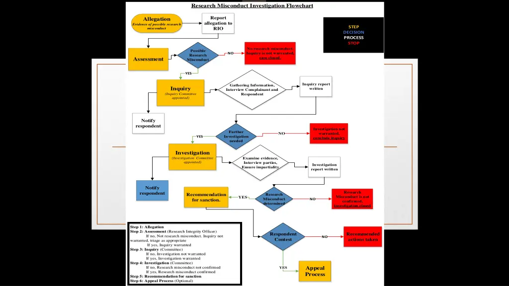 research misconduct investigation flowchart