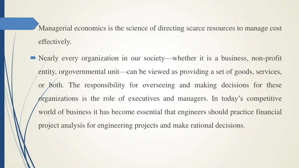managerial economics is the science of directing