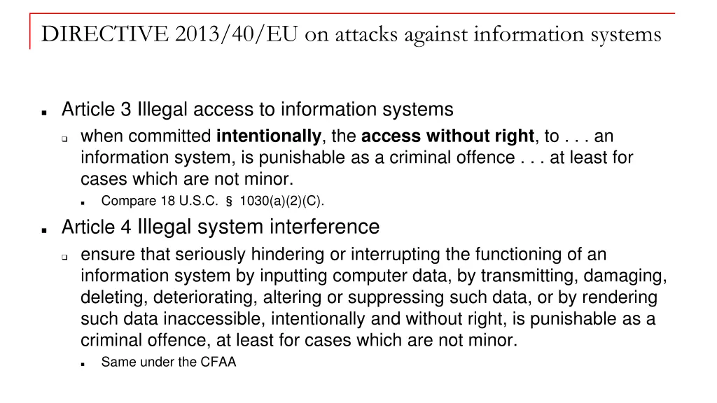 directive 2013 40 eu on attacks against