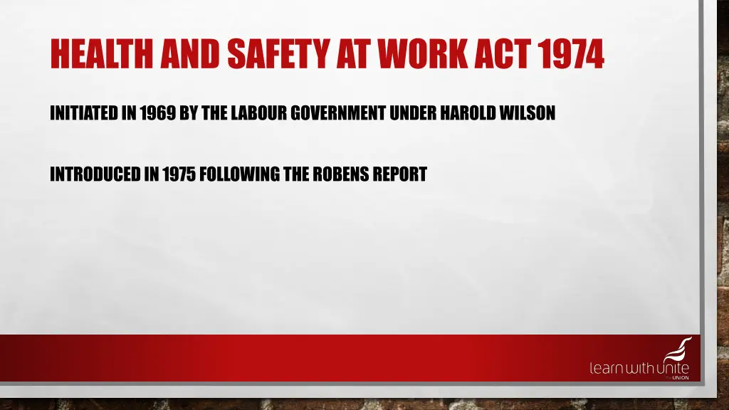 health and safety at work act 1974