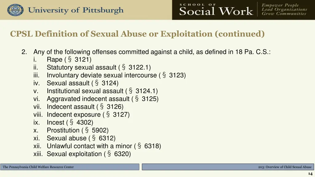 cpsl definition of sexual abuse or exploitation 1