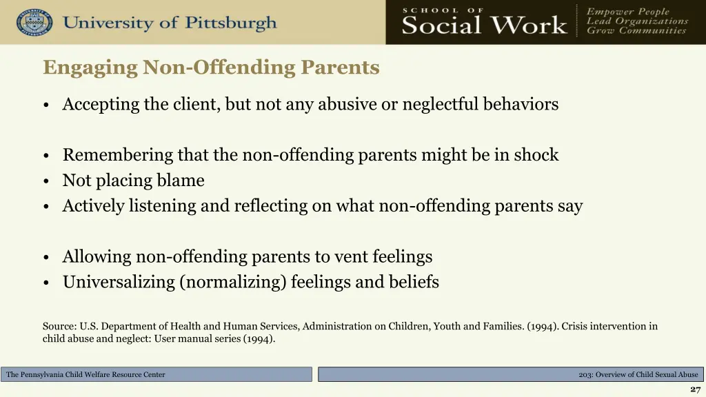 engaging non offending parents