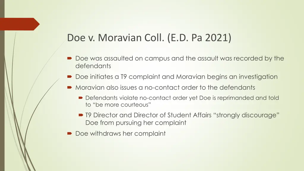 doe v moravian coll e d pa 2021