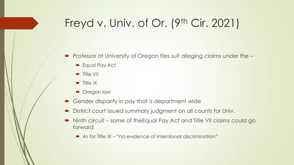 freyd v univ of or 9 th cir 2021