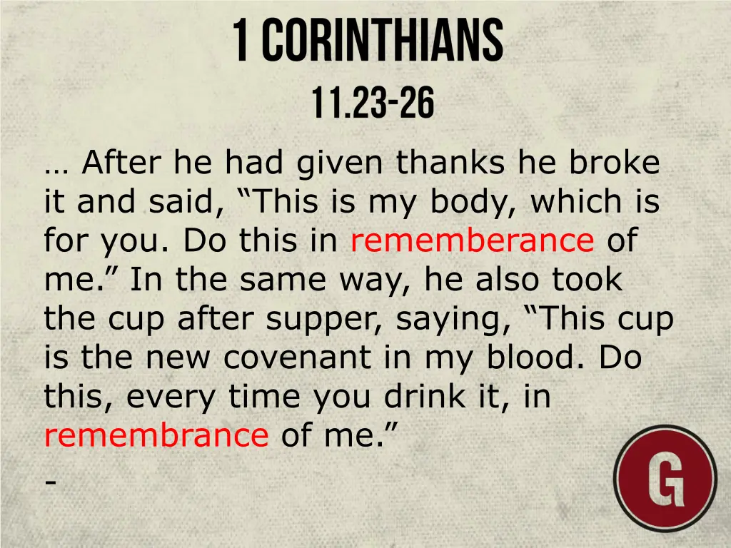 after he had given thanks he broke it and said
