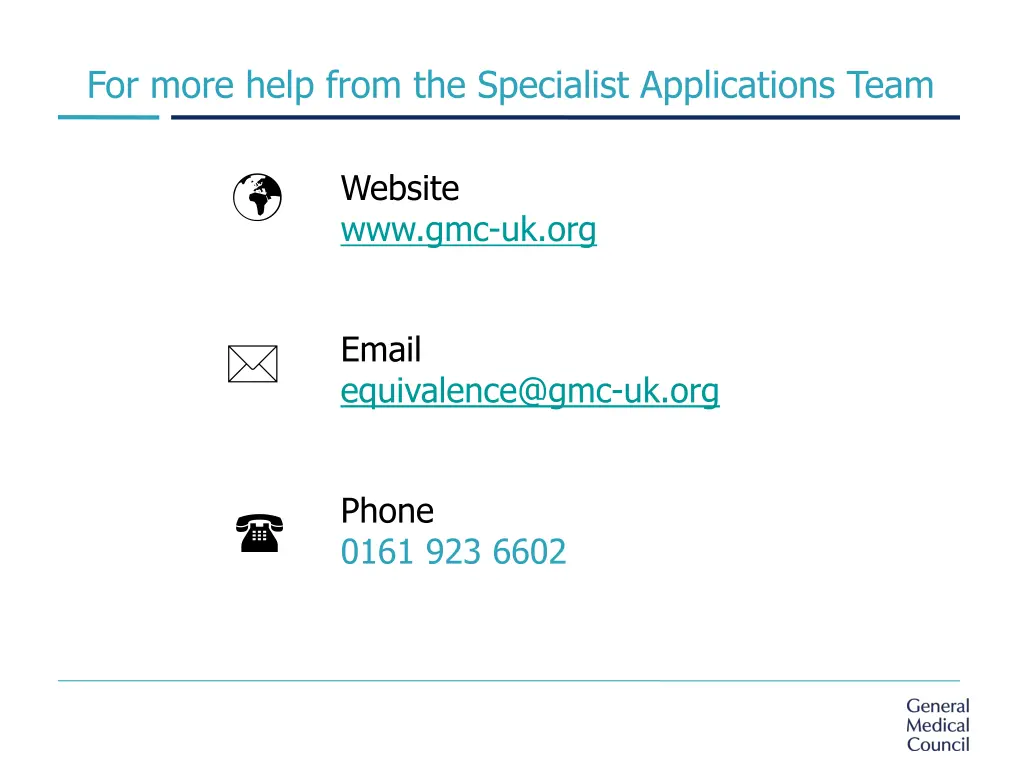 for more help from the specialist applications