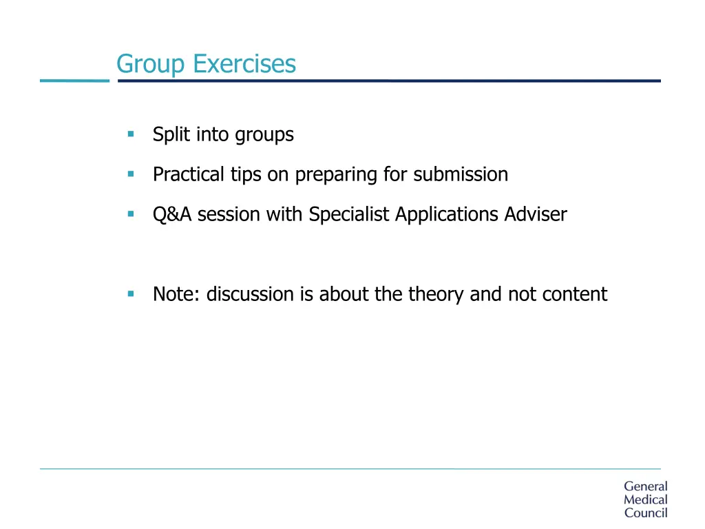 group exercises