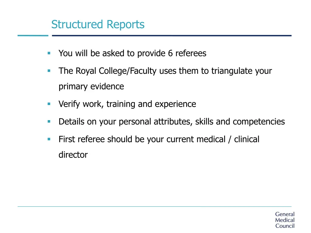 structured reports