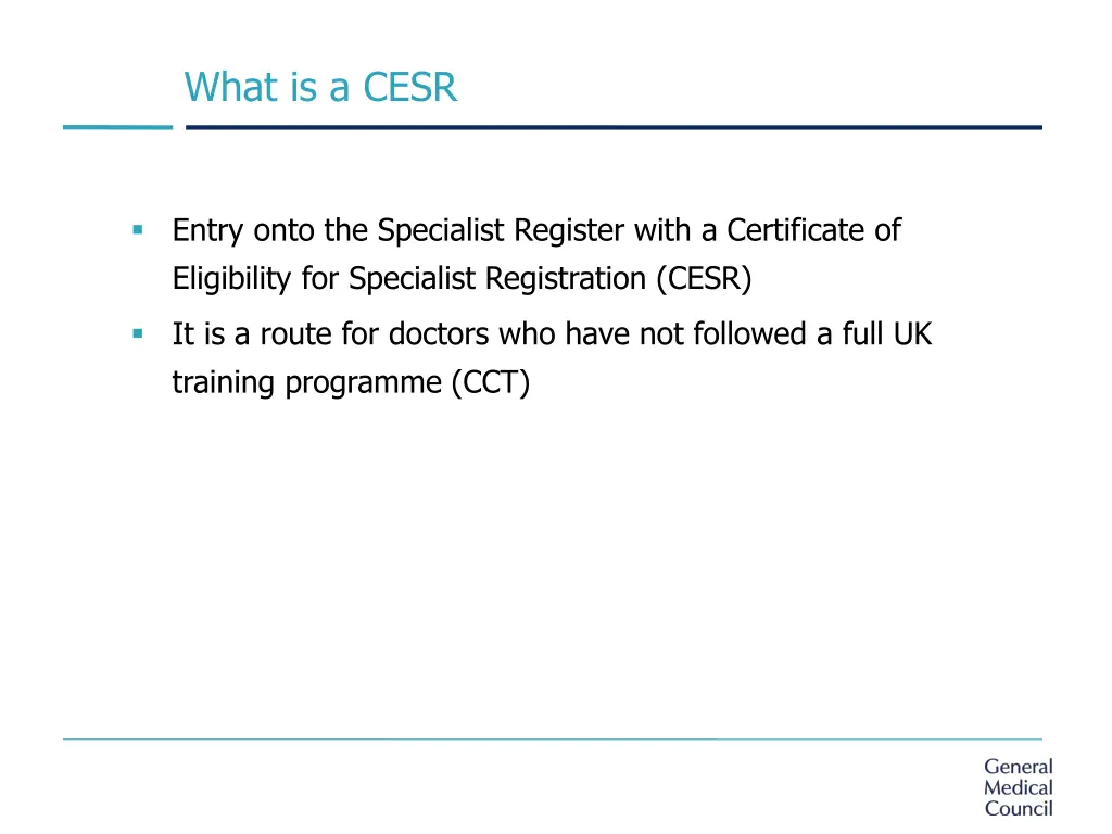 what is a cesr