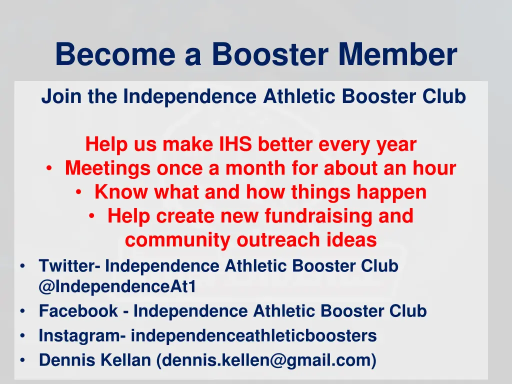 become a booster member