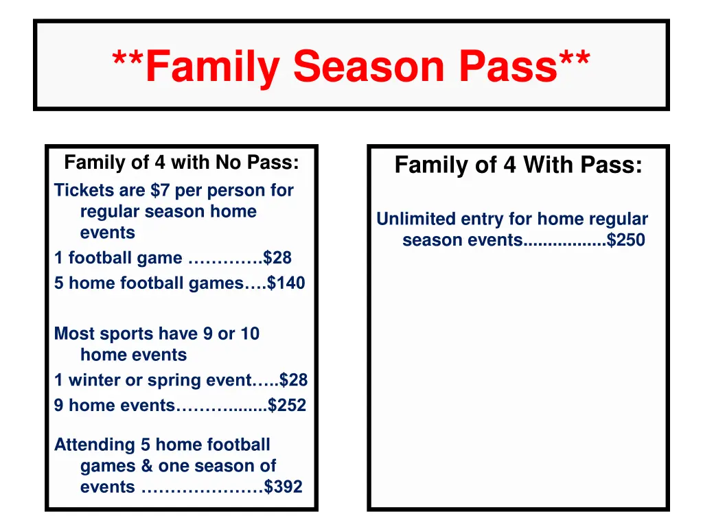 family season pass