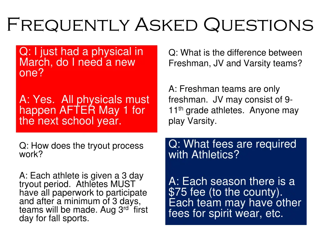 frequently asked questions