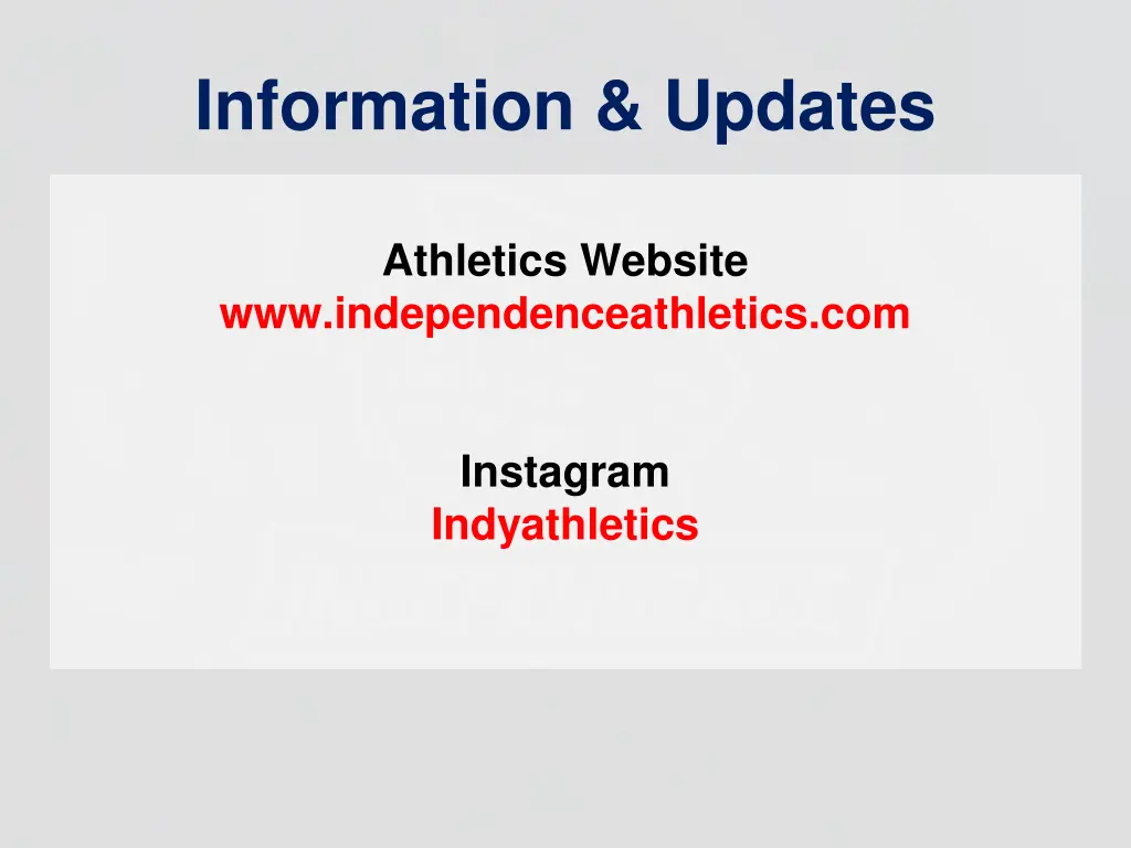 information updates