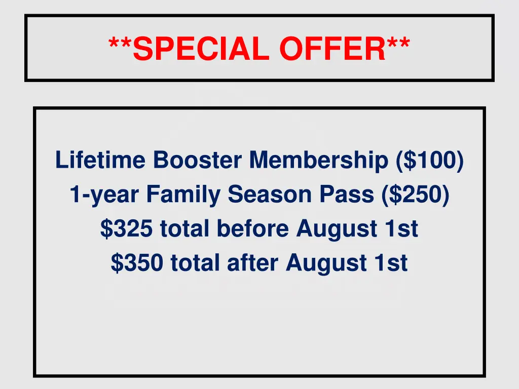 special offer