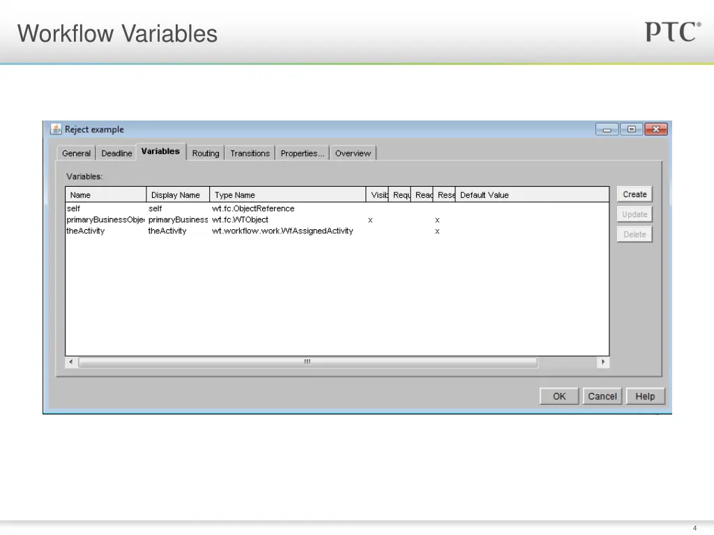 workflow variables