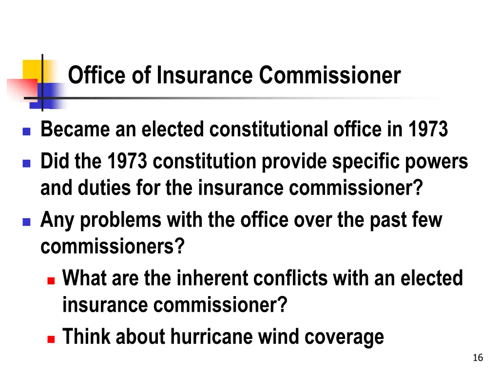 office of insurance commissioner