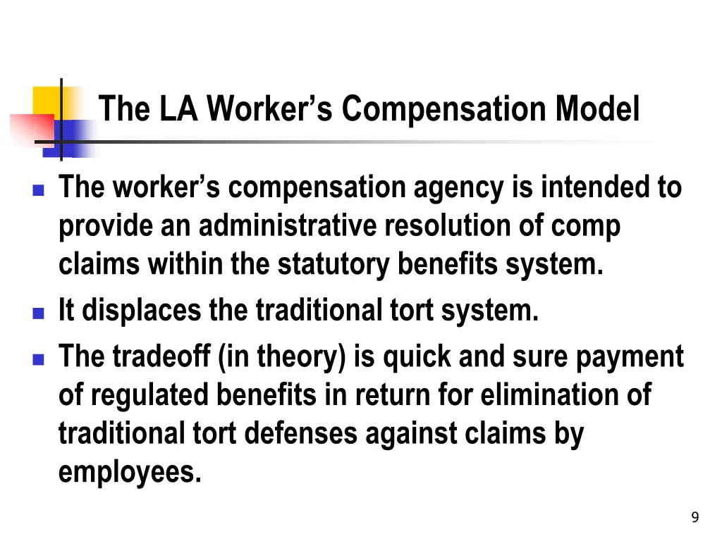the la worker s compensation model