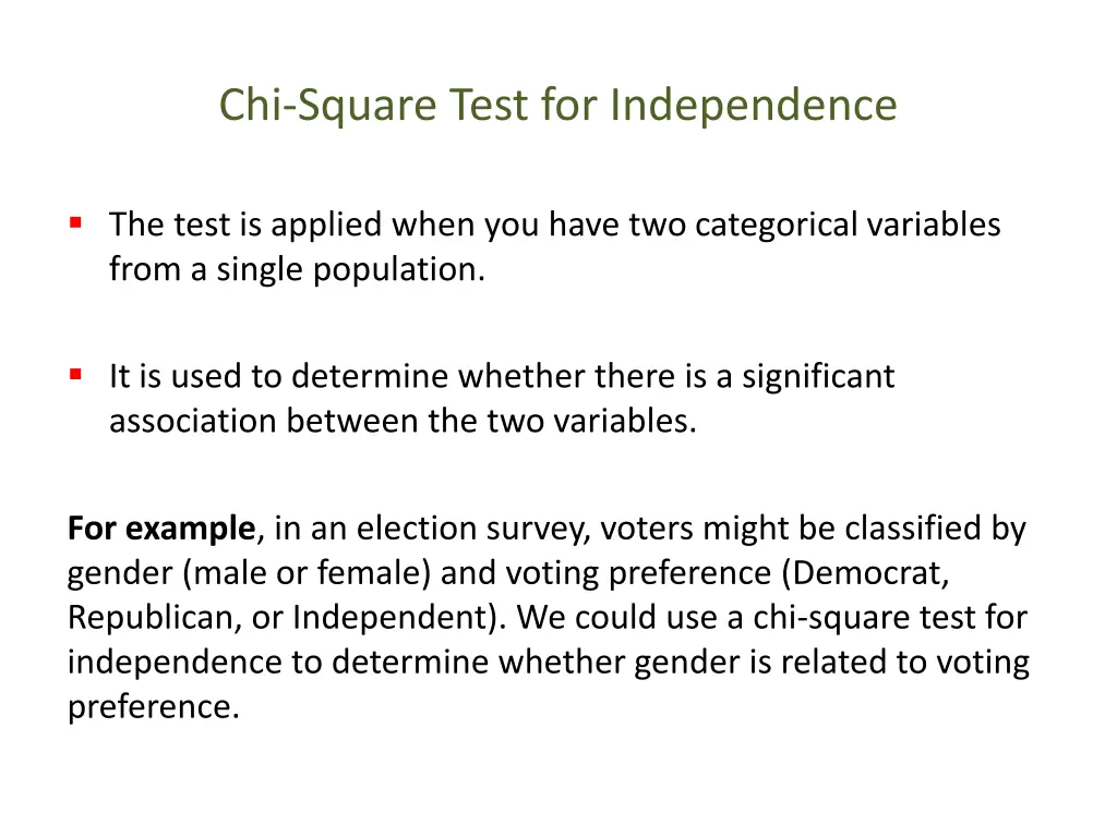 chi square test for independence 1
