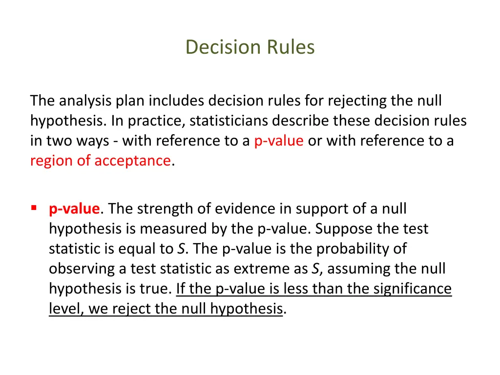 decision rules