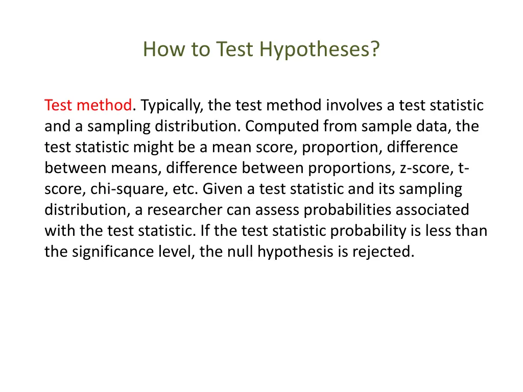 how to test hypotheses 1