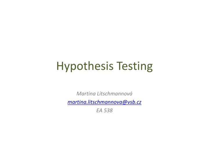 hypothesis testing