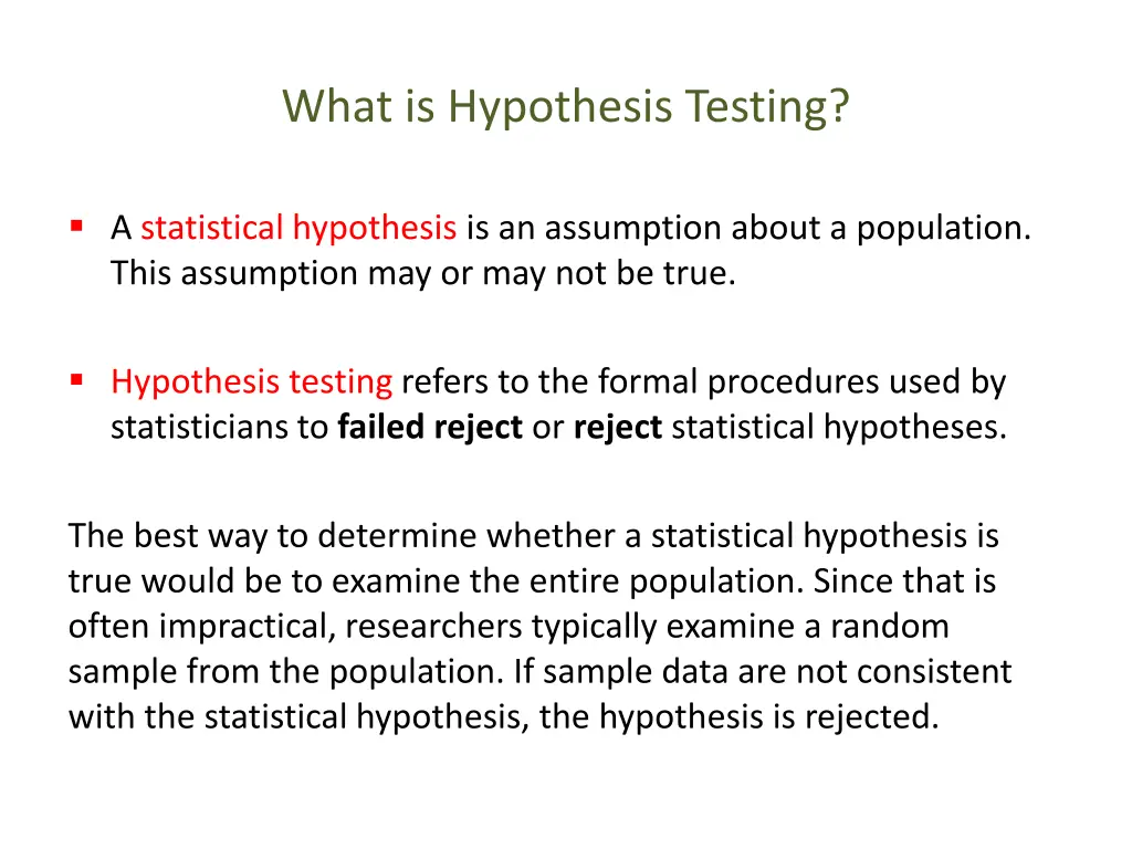 what is hypothesis testing