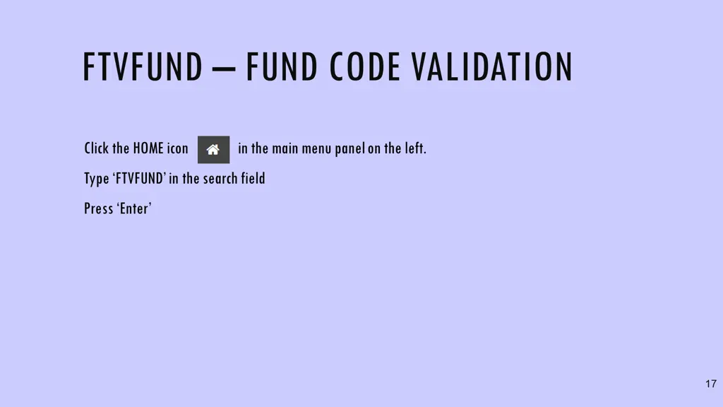 ftvfund fund code validation