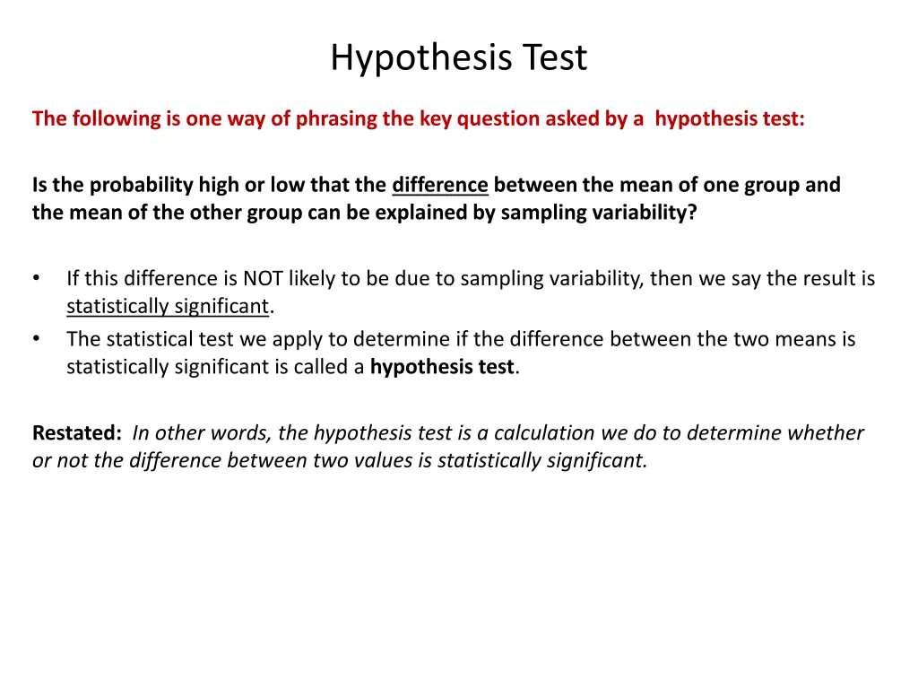 hypothesis test