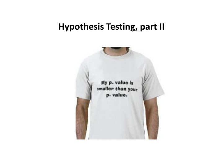 hypothesis testing part ii