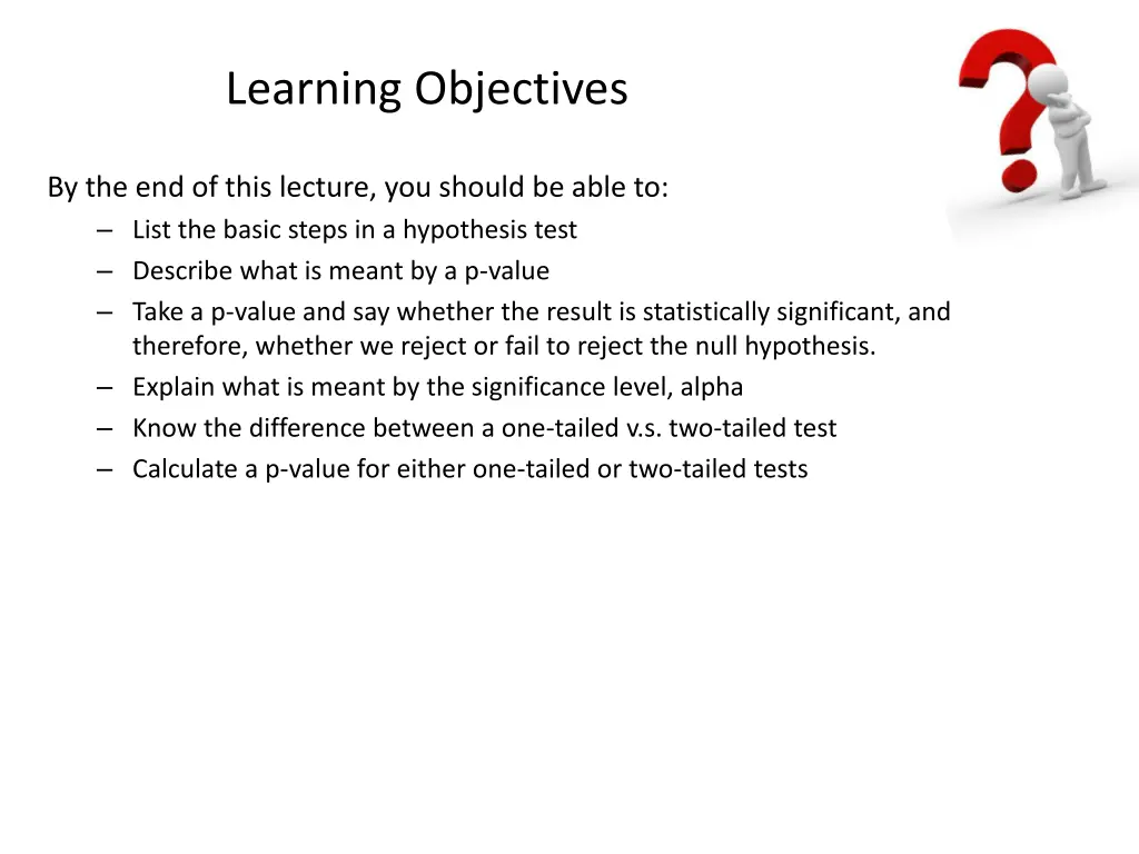 learning objectives