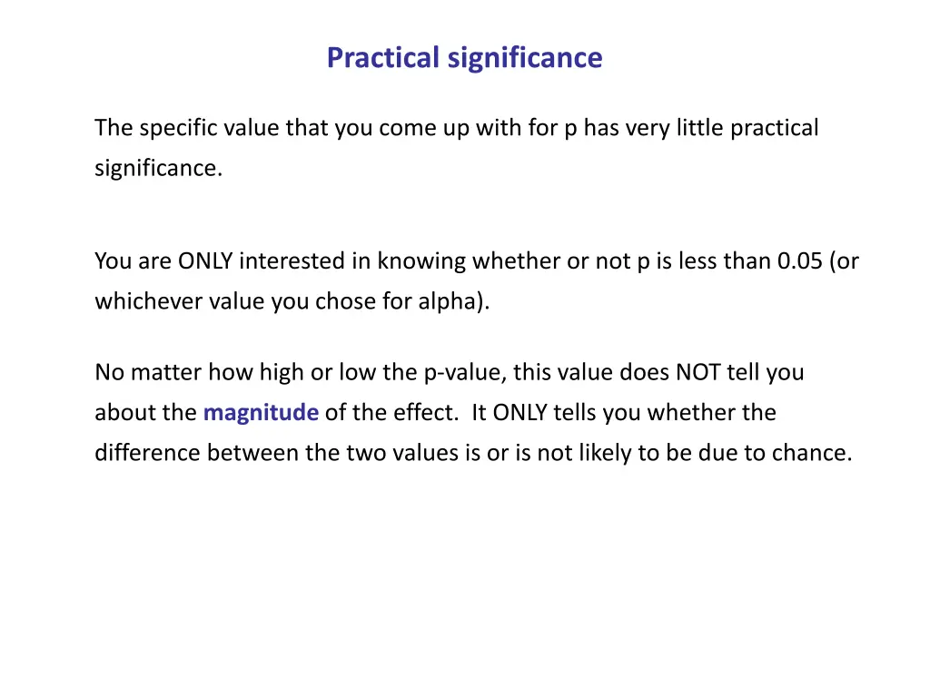 practical significance