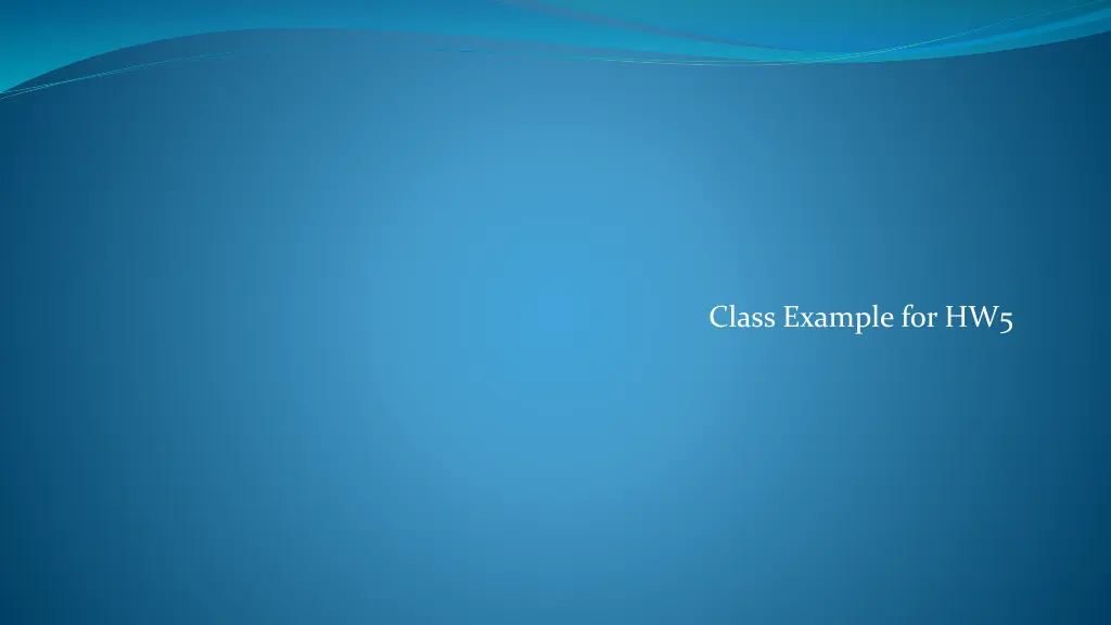 class example for hw5