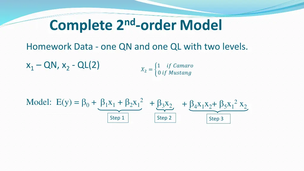 complete 2 nd ordermodel