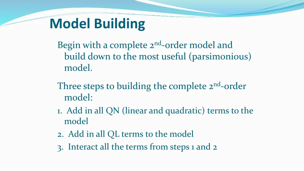 model building 1