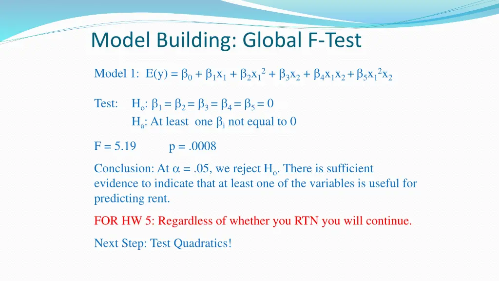 model building global f test 1