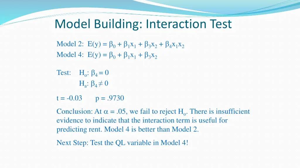 model building interaction test 2