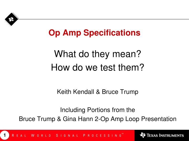 op amp specifications