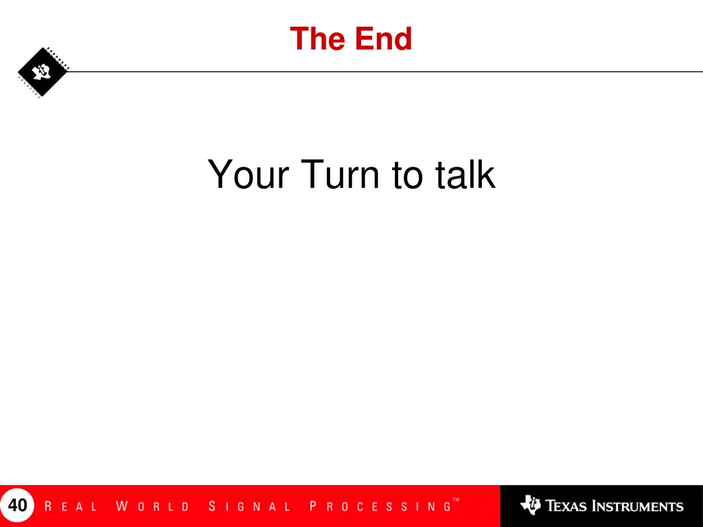 the end