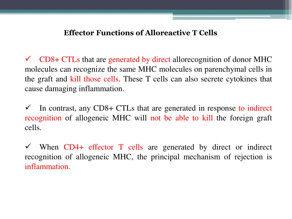 effector functions of alloreactive t cells