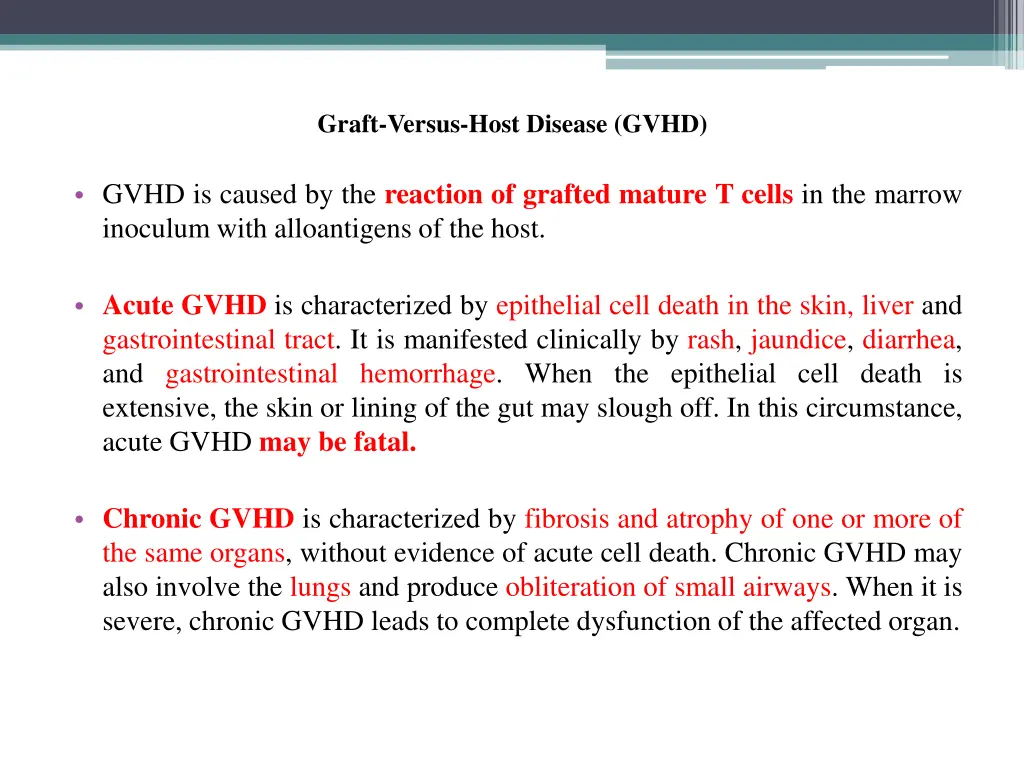graft versus host disease gvhd