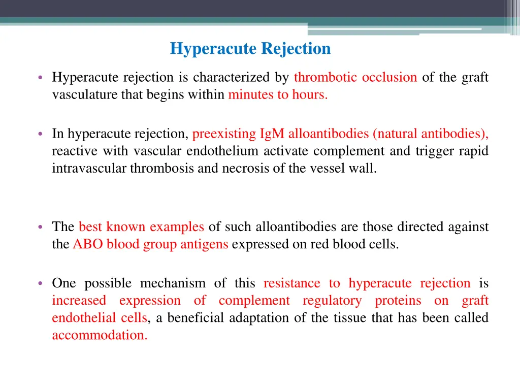 hyperacute rejection
