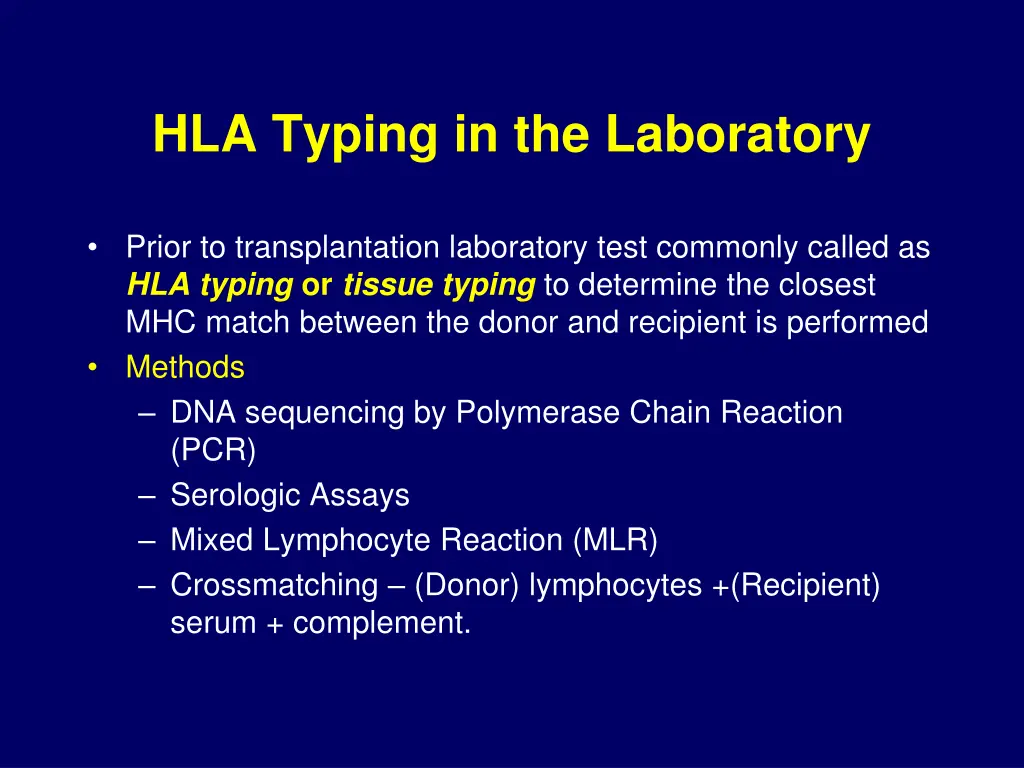hla typing in the laboratory